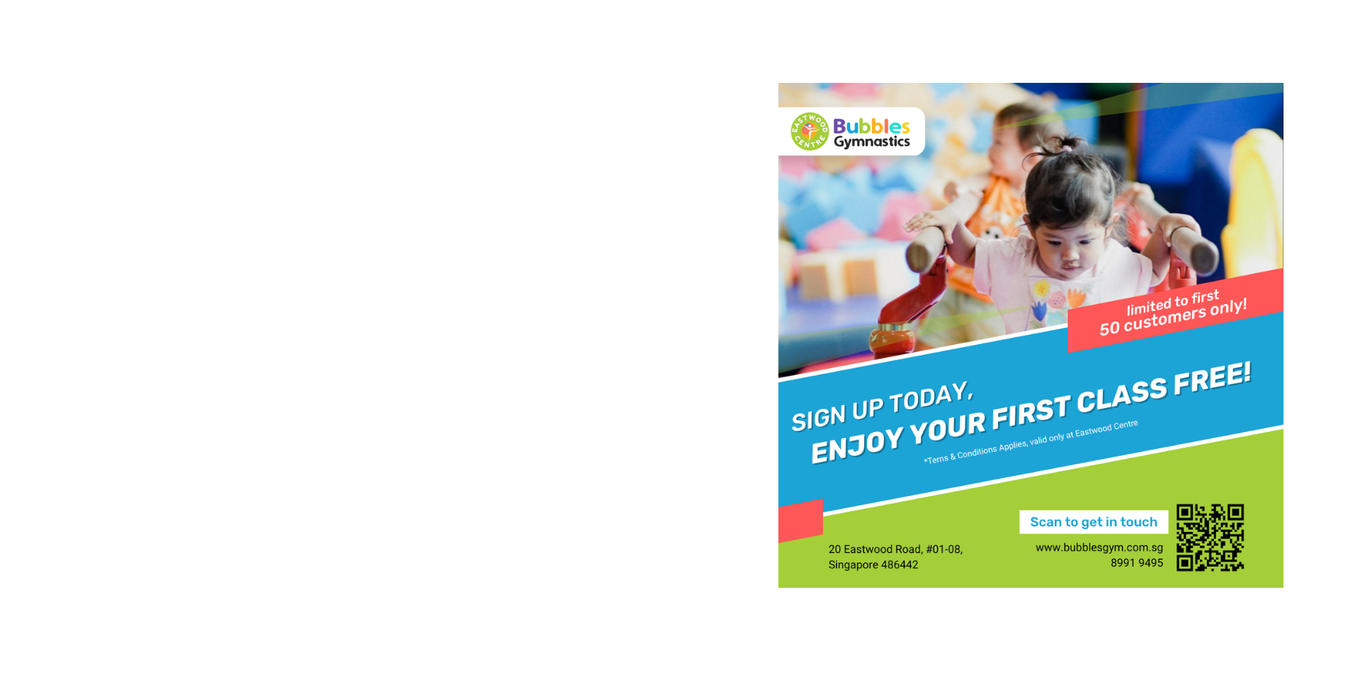 Sign Up Today, Enjoy Your First Class FREE!